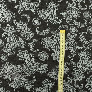 Sweat kuschel Paisley anthracite melange