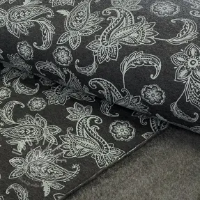 Sweat kuschel Paisley anthracite melange