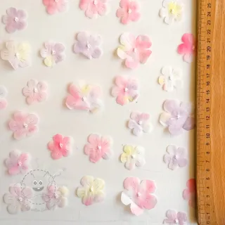 Feintüll RETRO Flowers light pink