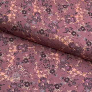 Viskosestoff ROSELLA STRETCH Tossed flowers rosewood digital print