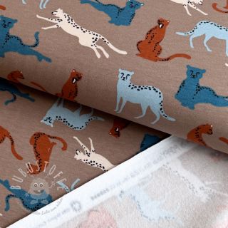 Sweat kuschel SOFT Leopard taupe ORGANIC