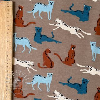 Sweat kuschel SOFT Leopard taupe ORGANIC