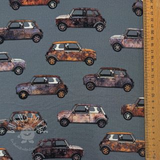 Dekostoff Cars blue shadow digital print