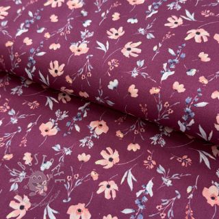 Baumwollstoff Flowers berry digital print