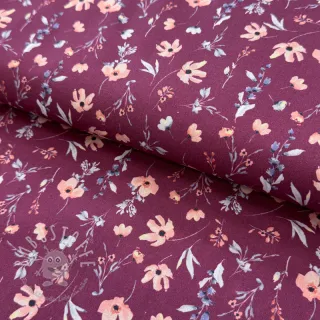Baumwollstoff Flowers berry digital print