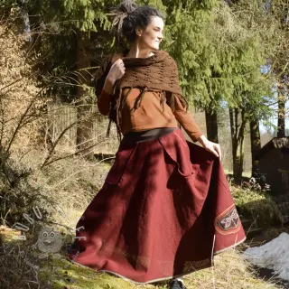 Leinenstoff gewaschen bordeaux