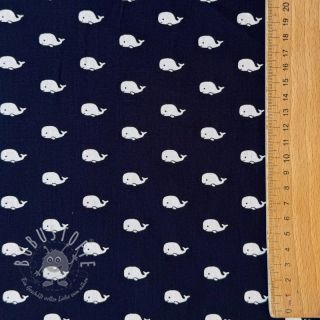 Baumwollstoff Marine navy