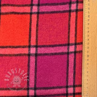 Damenkostümstoff BRUSHED Check cerise