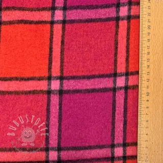 Damenkostümstoff BRUSHED Check cerise