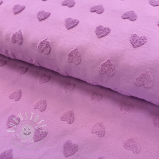 Kuschelfrottee Hearts lilac