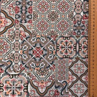 Dekostoff Mozaic navy digital print