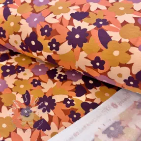 Sweat kuschel SOFT Flowers cognac