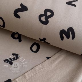 Sweat kuschel JOGGING Numbers taupe