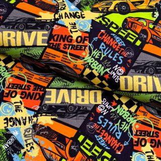 Jersey Fast cars multi digital print