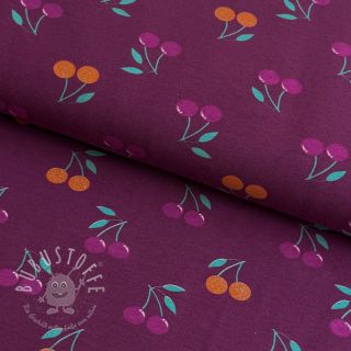 Jersey GLITTER Cherries berry