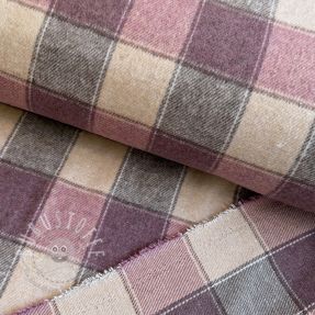 Damenkostümstoff YARN DYED BRUSHED Check blush