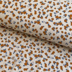 Jersey Baumwoll-Leinen Small flowers naturals