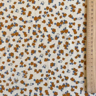 Jersey Baumwoll-Leinen Small flowers naturals