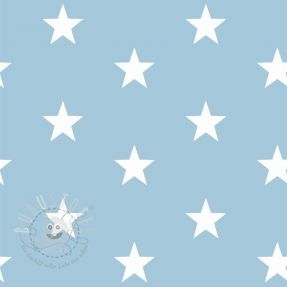 Baumwollstoff Stars light blue