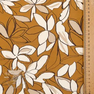 Sweatstoff Big flowers ochre digital print