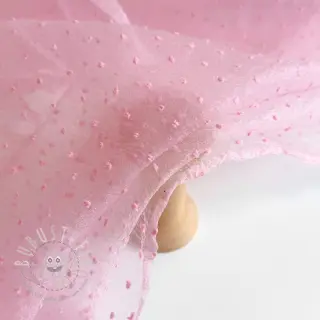 Feintüll DOTS pink