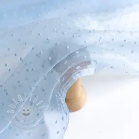 Feintüll DOTS light blue
