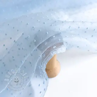 Feintüll DOTS light blue