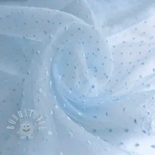 Feintüll DOTS light blue