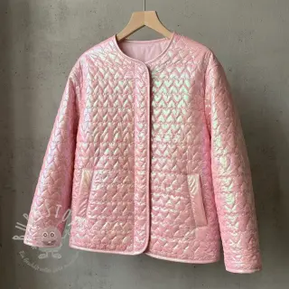 Steppstoffe Fancy hearts light pink