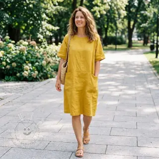 Leinenstoff SORONA ochre