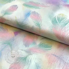 Baumwollstoff VOILE Feathers digital print