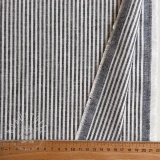 Leinen mit Baumwolle Stripe black