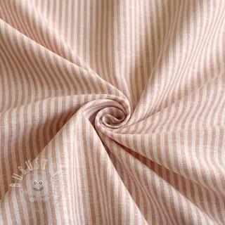 Leinen mit Baumwolle Stripe rose