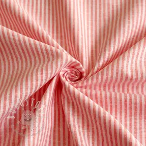 Leinen mit Baumwolle Stripe salmon