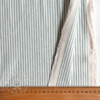 Leinen mit Baumwolle Stripe pastel green
