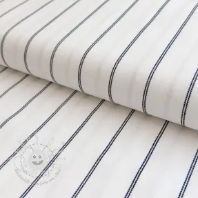 Leinen mit Viskose Pin navy