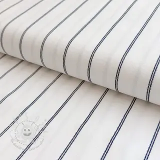 Leinen mit Viskose Pin navy