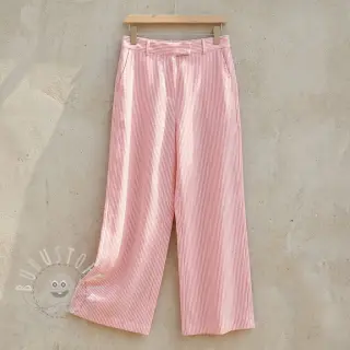 Leinen mit Baumwolle Stripe salmon