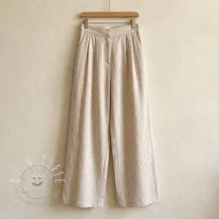 Leinen mit Baumwolle Stripe naturals