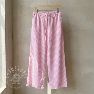 Leinen mit Baumwolle Stripe fuchsia