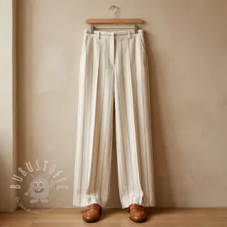 Leinen mit Viskose Pin naturals