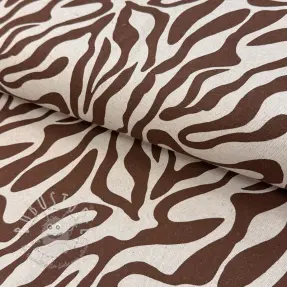 Dekostoff Linenlook Animal dark brown