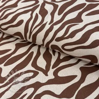 Dekostoff Linenlook Animal dark brown