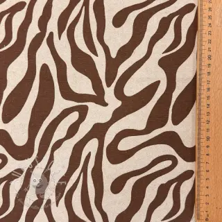 Dekostoff Linenlook Animal dark brown