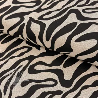 Dekostoff Linenlook Animal black