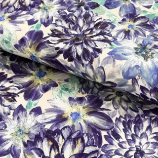 Dekostoff Peony blue digital print