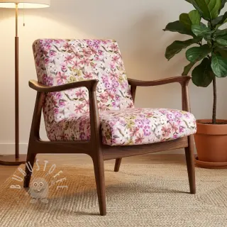 Dekostoff Floralia pink digital print