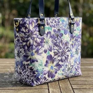 Dekostoff Peony blue digital print