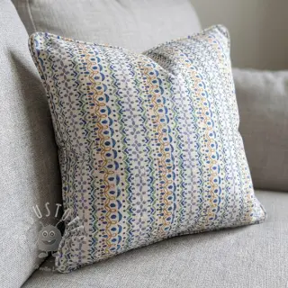 Dekostoff Linenlook Blue pattern digital print