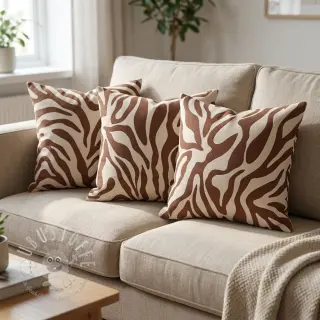 Dekostoff Linenlook Animal dark brown